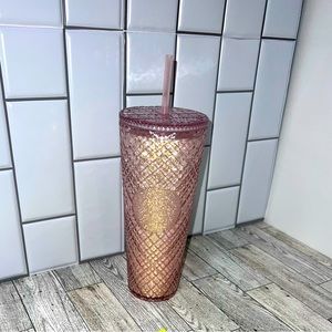 2022 China Sakura Pink Glitter Starbucks Tumbler.
